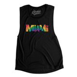 Miami Florida Pride Women's Flowey Scoopneck Muscle Tank-Allegiant Goods Co. Vintage Sports Apparel