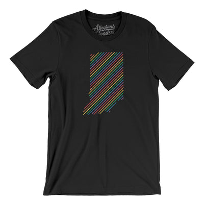 Indiana Pride State Men/Unisex T-Shirt-Black-Allegiant Goods Co. Vintage Sports Apparel