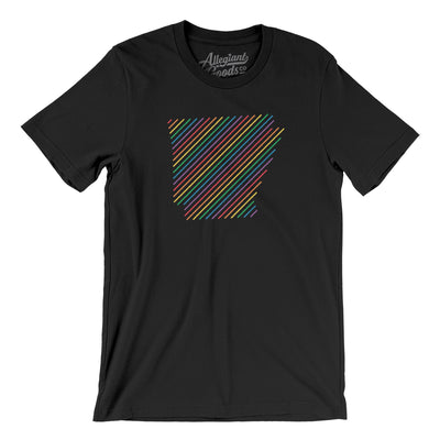 Arkansas Pride State Men/Unisex T-Shirt-Black-Allegiant Goods Co. Vintage Sports Apparel