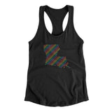 Louisiana Pride State Women's Racerback Tank-Black-Allegiant Goods Co. Vintage Sports Apparel