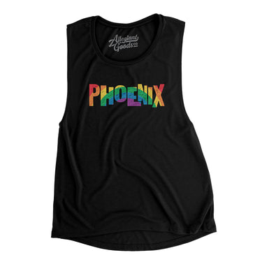 Phoenix Arizona Pride Women's Flowey Scoopneck Muscle Tank-Allegiant Goods Co. Vintage Sports Apparel