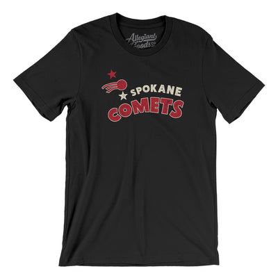 Spokane Comets Hockey Men/Unisex T-Shirt-Black-Allegiant Goods Co. Vintage Sports Apparel