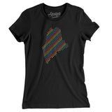 Maine Pride State Women's T-Shirt-Black-Allegiant Goods Co. Vintage Sports Apparel