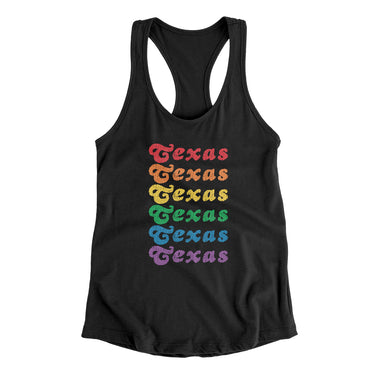 Texas Pride Women's Racerback Tank-Allegiant Goods Co. Vintage Sports Apparel