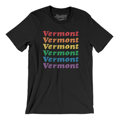 Vermont Pride Men/Unisex T-Shirt-Black-Allegiant Goods Co. Vintage Sports Apparel