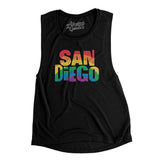 San Diego California Pride Women's Flowey Scoopneck Muscle Tank-Allegiant Goods Co. Vintage Sports Apparel