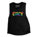 Cincinnati Ohio Pride Women's Flowey Scoopneck Muscle Tank-Allegiant Goods Co. Vintage Sports Apparel