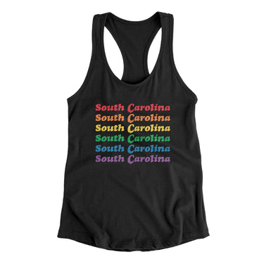 South Carolina Pride Women's Racerback Tank-Black-Allegiant Goods Co. Vintage Sports Apparel