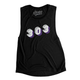 Denver 303 Area Code Women's Flowey Scoopneck Muscle Tank-Allegiant Goods Co. Vintage Sports Apparel