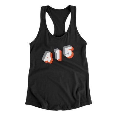 San Francisco 415 Area Code Women's Racerback Tank-Allegiant Goods Co. Vintage Sports Apparel