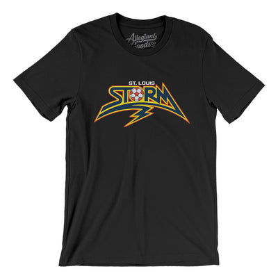 St. Louis Storm Soccer Men/Unisex T-Shirt-Black-Allegiant Goods Co. Vintage Sports Apparel