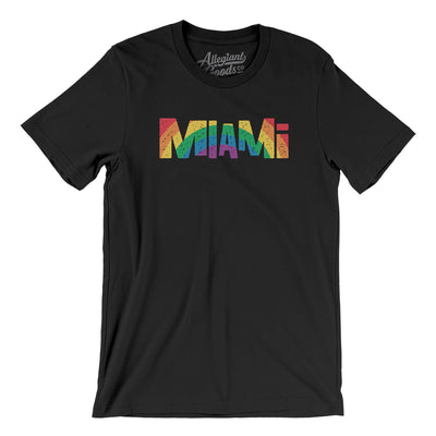 Miami Florida Pride Men/Unisex T-Shirt-Black-Allegiant Goods Co. Vintage Sports Apparel