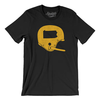 Pennsylvania Vintage Football Helmet Men/Unisex T-Shirt-Black-Allegiant Goods Co. Vintage Sports Apparel