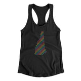 New Hampshire Pride State Women's Racerback Tank-Black-Allegiant Goods Co. Vintage Sports Apparel