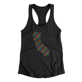 California Pride State Women's Racerback Tank-Allegiant Goods Co. Vintage Sports Apparel