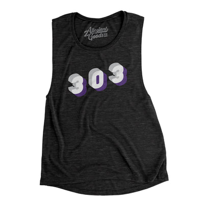 Denver 303 Area Code Women's Flowey Scoopneck Muscle Tank-Allegiant Goods Co. Vintage Sports Apparel