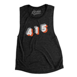 San Francisco 415 Area Code Women's Flowey Scoopneck Muscle Tank-Allegiant Goods Co. Vintage Sports Apparel