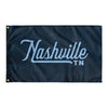 Nashville Tennessee Wall Flag (Navy & Light blue)-Wall Flag - 36"x60"-Allegiant Goods Co. Vintage Sports Apparel