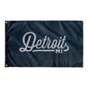 Detroit Michigan Wall Flag (Blue & Grey)-Wall Flag - 36"x60"-Allegiant Goods Co. Vintage Sports Apparel