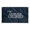 Tampa Florida Wall Flag (Blue & Grey)-Wall Flag - 36"x60"-Allegiant Goods Co. Vintage Sports Apparel