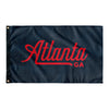 Atlanta Georgia Wall Flag (Navy & Red)-Wall Flag - 36"x60"-Allegiant Goods Co. Vintage Sports Apparel