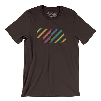 Nebraska Pride State Men/Unisex T-Shirt-Brown-Allegiant Goods Co. Vintage Sports Apparel