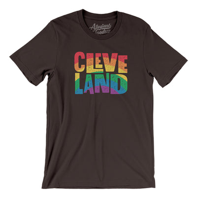 Cleveland Ohio Pride Men/Unisex T-Shirt-Brown-Allegiant Goods Co. Vintage Sports Apparel