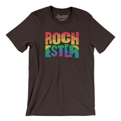 Rochester New York Pride Men/Unisex T-Shirt-Brown-Allegiant Goods Co. Vintage Sports Apparel
