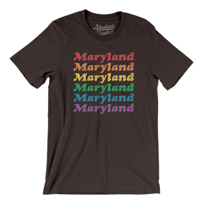Maryland Pride Men/Unisex T-Shirt-Chocolate/Brown-Allegiant Goods Co. Vintage Sports Apparel