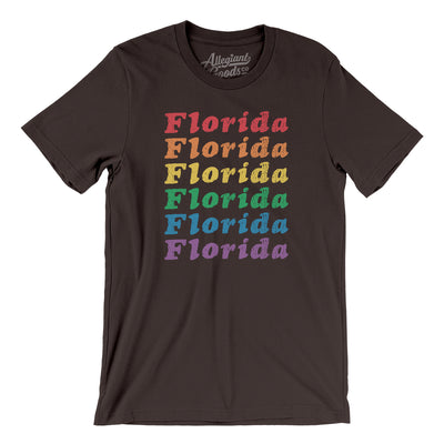 Florida Pride Men/Unisex T-Shirt-Chocolate/Brown-Allegiant Goods Co. Vintage Sports Apparel