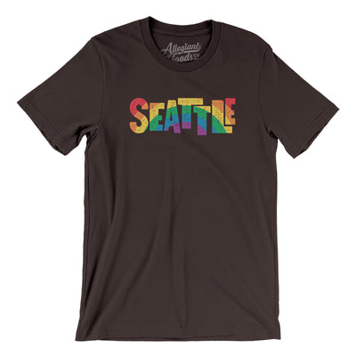 Seattle Washington Pride Men/Unisex T-Shirt-Brown-Allegiant Goods Co. Vintage Sports Apparel