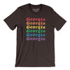 Georgia Pride Men/Unisex T-Shirt-Chocolate/Brown-Allegiant Goods Co. Vintage Sports Apparel
