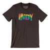 Indianapolis Indiana Pride Men/Unisex T-Shirt-Brown-Allegiant Goods Co. Vintage Sports Apparel