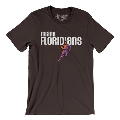 Miami Floridians Basketball Men/Unisex T-Shirt-Brown-Allegiant Goods Co. Vintage Sports Apparel