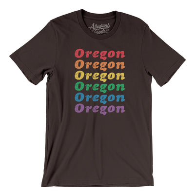 Oregon Pride Men/Unisex T-Shirt-Chocolate/Brown-Allegiant Goods Co. Vintage Sports Apparel