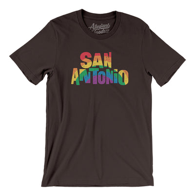 San Antonio Texas Pride Men/Unisex T-Shirt-Brown-Allegiant Goods Co. Vintage Sports Apparel