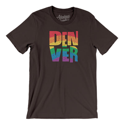 Denver Colorado Pride Men/Unisex T-Shirt-Brown-Allegiant Goods Co. Vintage Sports Apparel