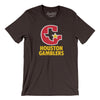 Houston Gamblers Football Men/Unisex T-Shirt-Brown-Allegiant Goods Co. Vintage Sports Apparel