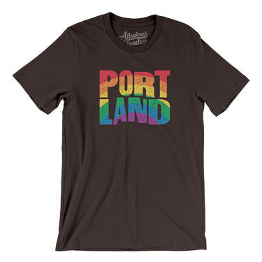 Portland Oregon Pride Men/Unisex T-Shirt-Allegiant Goods Co. Vintage Sports Apparel