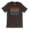 Washington Pride Men/Unisex T-Shirt-Chocolate/Brown-Allegiant Goods Co. Vintage Sports Apparel