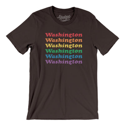 Washington Pride Men/Unisex T-Shirt-Chocolate/Brown-Allegiant Goods Co. Vintage Sports Apparel