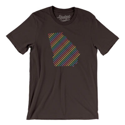 Georgia Pride State Men/Unisex T-Shirt-Brown-Allegiant Goods Co. Vintage Sports Apparel