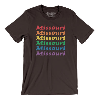 Missouri Pride Men/Unisex T-Shirt-Chocolate/Brown-Allegiant Goods Co. Vintage Sports Apparel