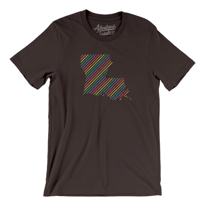 Louisiana Pride State Men/Unisex T-Shirt-Brown-Allegiant Goods Co. Vintage Sports Apparel
