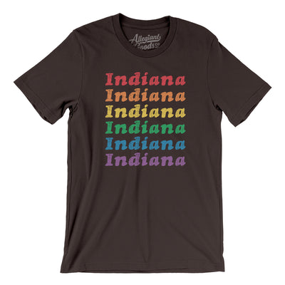 Indiana Pride Men/Unisex T-Shirt-Chocolate/Brown-Allegiant Goods Co. Vintage Sports Apparel