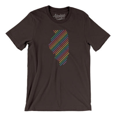 Illinois Pride State Men/Unisex T-Shirt-Brown-Allegiant Goods Co. Vintage Sports Apparel