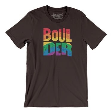 Boulder Colorado Pride Men/Unisex T-Shirt-Allegiant Goods Co. Vintage Sports Apparel