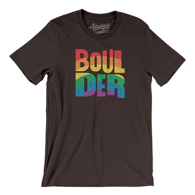 Boulder Colorado Pride Men/Unisex T-Shirt-Brown-Allegiant Goods Co. Vintage Sports Apparel