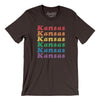 Kansas Pride Men/Unisex T-Shirt-Chocolate/Brown-Allegiant Goods Co. Vintage Sports Apparel