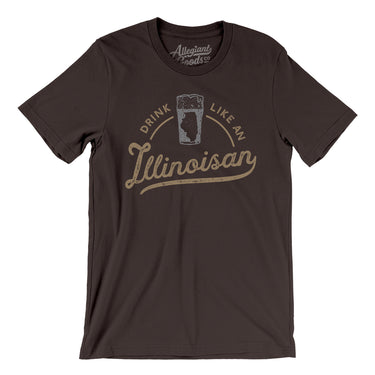 Drink Like an Illinoisan Men/Unisex T-Shirt-Allegiant Goods Co. Vintage Sports Apparel